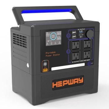 HEPWAY Euler P1300 Portable Power Station 1300W(1500W Peak) 1154Wh LifePO4, 4X120V AC Output Solar Generator, Support Refrigerator Mode Power Bank For Outdoor Camping RV Home Backup