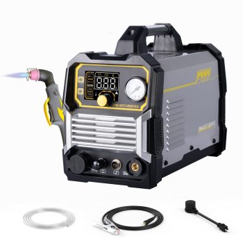 PUWU Plasma Cutter High Frequency Non-Touch Pilot Arc, Digital Display DC Inverter 110/220V Dual Voltage Blowback Plasma Cutting Machine