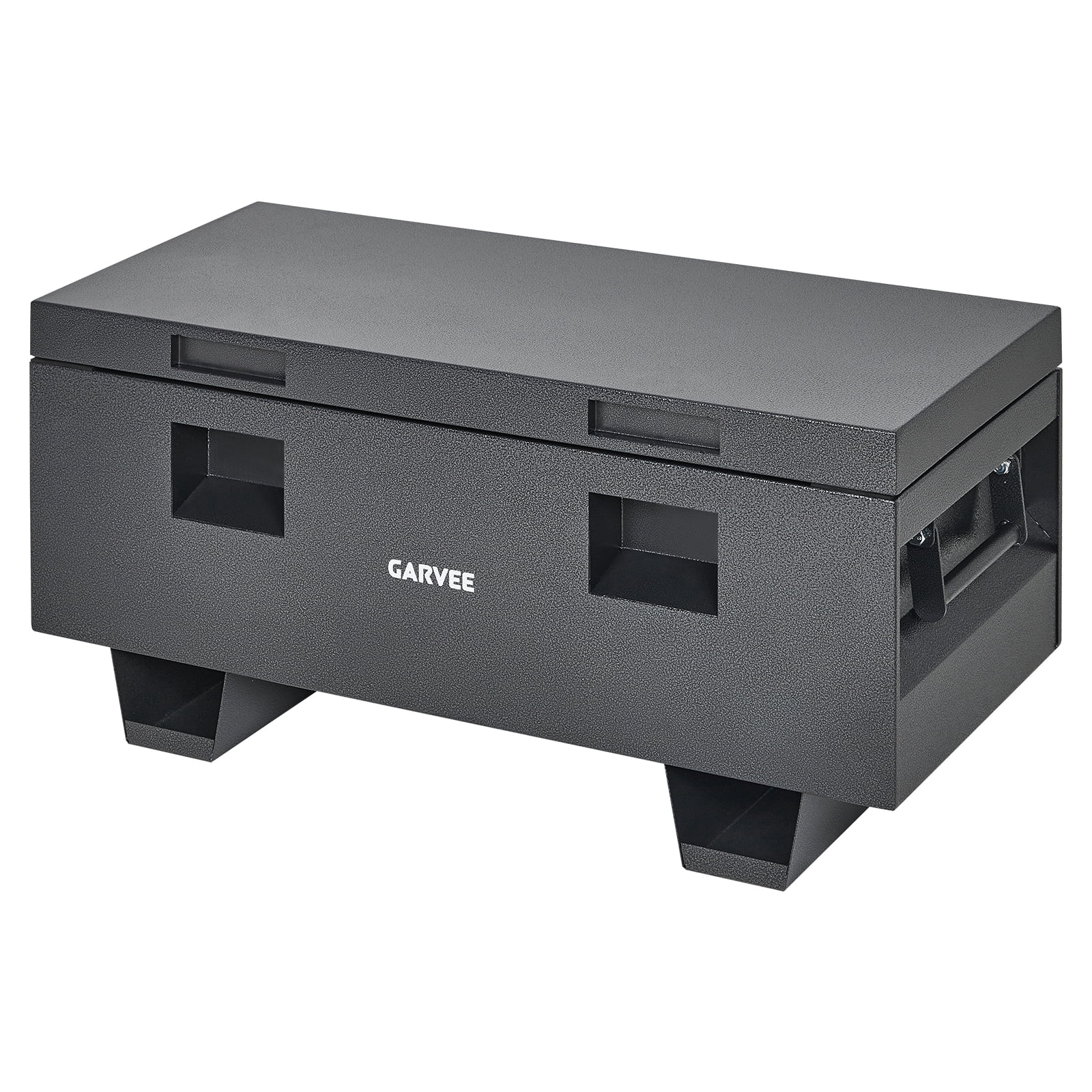 Heavy-Duty Truck Bed Tool Box — Large Lockable Storage Box — Side Handle — Weatherproof Black Storage Box for Pickup Trucks, Trailers, and RVs — Available in Multiple Sizes