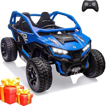 24V Ride on Toys 10AH 2 Seater Ride on Cars with Remote Control, Lukstr Power Car Wheels, 21" 4WD/AWD Electric Car for Kids 3-10 Years