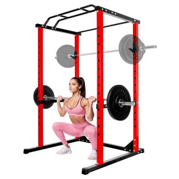 Power Cage, Multi-Functional Power Racks for Home Gym with Cable Crossover System, 1200LBS Weight Capacity Fitness Squat Rack for Strength Workout with More Training Attachment