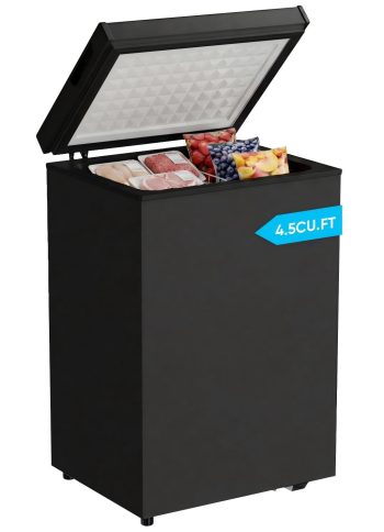 TABU Chest Freezer,5.0 Cu ft Deep Freezer,Garage Ready,Top Open Door