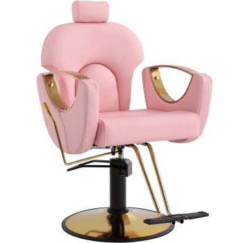 KIGOTY Barber Chair Reclining Salon Chair for Salons and Barbershops Modern Styling Chair Adjustable Barber Chair for Professional Haircuts