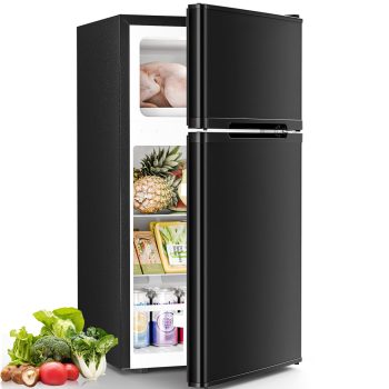 FREE VILLAGE 2.45 Cu.Ft Mini Fridge with Freezer,Compact Mini Refrigerator with Double 2 Door,Adjustable Temperature,Full Size for Home,Kitchen,Dorm,Apartment,Retro