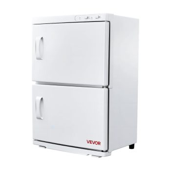 VEVOR Hot Towel Warmer, 10 gal Large Capacity 2-Tier Towel Warmer Cabinet with Clip & 4 Stainless Steel Racks, Holds up 48 Towels, All-Round Heating Cabinet for Spa, Barber, Manicures, Massage, Salon