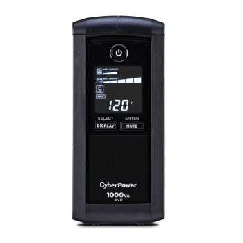 CyberPower CP1000AVRLCD Battery Backup UPS, 1000VA/600W, 120V, 8 Outlets, AVR, LCD Display, Black