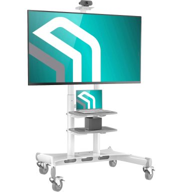 ONKRON Mobile TV Stand for 50"-86" Screens up to 200 lbs, Adjustable Modern Rolling, max VESA 800x500