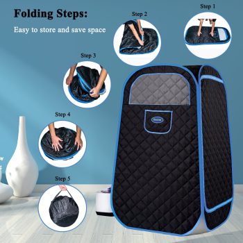 Portable Folding Steam Sauna - 1000W, 2.2L, Home Relaxation Spa Tent