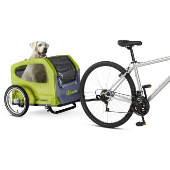 Schwinn Rascal Plus Pet Trailer for Bicycles, 16-Inch Wheels, 100lbs Capacity, Green