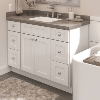 Furinno Shaker Bath Vanity Cabinet without Top , Ready to Assemble, 21 D x 24 W x 34.5 H, White