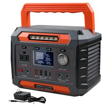 300W Portable Power Station 288Wh, Solar Generator with AC Outlet, Emergency Backup Battery for Outdoor Camping, Home Use