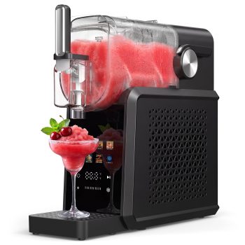 Hivroo 90-oz Slushie Machine Frozen Drink Machine, No Ice Needed, Auto-Clean, 7 Presets, Dishwasher Safe
