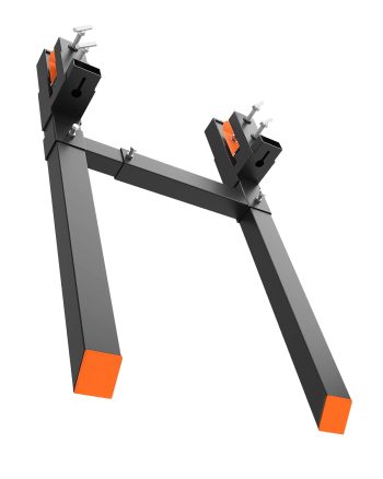 Garvee 60" Clamp-On Pallet Forks for Tractor Bucket, Heavy Duty 4000 lbs Material Handling Attachment with Adjustable Stabilizer Bar & Connecting Rod Black