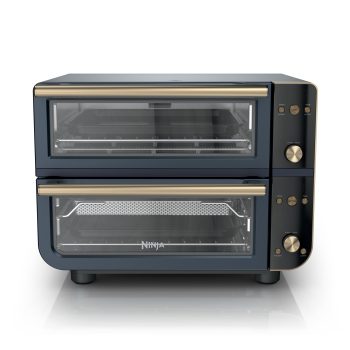 Ninja Double Oven Pro Smart XL Countertop Oven & Air Fryer, 12-in-1, XL Family Sized, Smart Finish with DualZone Technology, DCT801BL