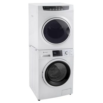 RecPro RV 2.5 Cu Ft White Washing Machine and Dryer Combo Options | Stacking Mounting Kit | Front Load Washer and Dryer (Washing Machine and Dryer Combo)