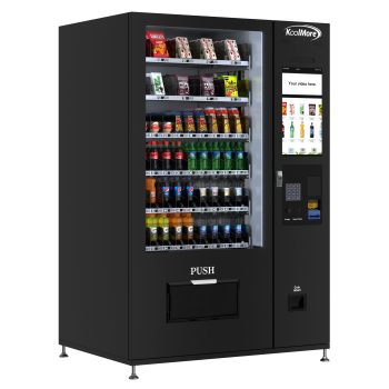 Refrigerated Snack and Drink Vending Machine with 60 Slots and 22 Inch Touch Screen with Bill and Coin Acceptor in Black (KM-VMRT-50-BC)