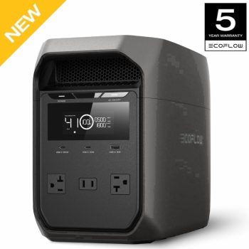 EF EcoFlow Portable Power Station DELTA 3 Classical 1000 Dark LiFePO4 Battery, 1800W AC/100W USB-C Output, 1 Hr Fast Charge,Solar Generator(Solar Panel Optional) for Home Backup Power, Camping & RVs