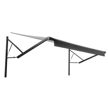 KFFKFF Motorized RV Awning Kit, 15.06FT Electric Retractable Awning with Durable Aluminum Frame & Weather-Resistant Fabric, Outdoor Trailer Awning for Various RVs (15FT, Gradient Black)