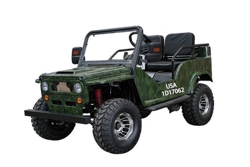 Vitacci Jeep GR-2 125cc 2-Seater Go-Kart from 12 to 99 Years, Black