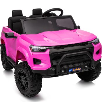 Hikiddo 24V Kids Ride on Dump Truck, 2 Seater Ride on Car Tractor with Remote, Pink