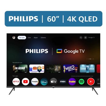 Philips 60" Class QLED 4K UHD (2160p) Google Smart TV (60PQL7456/F7)