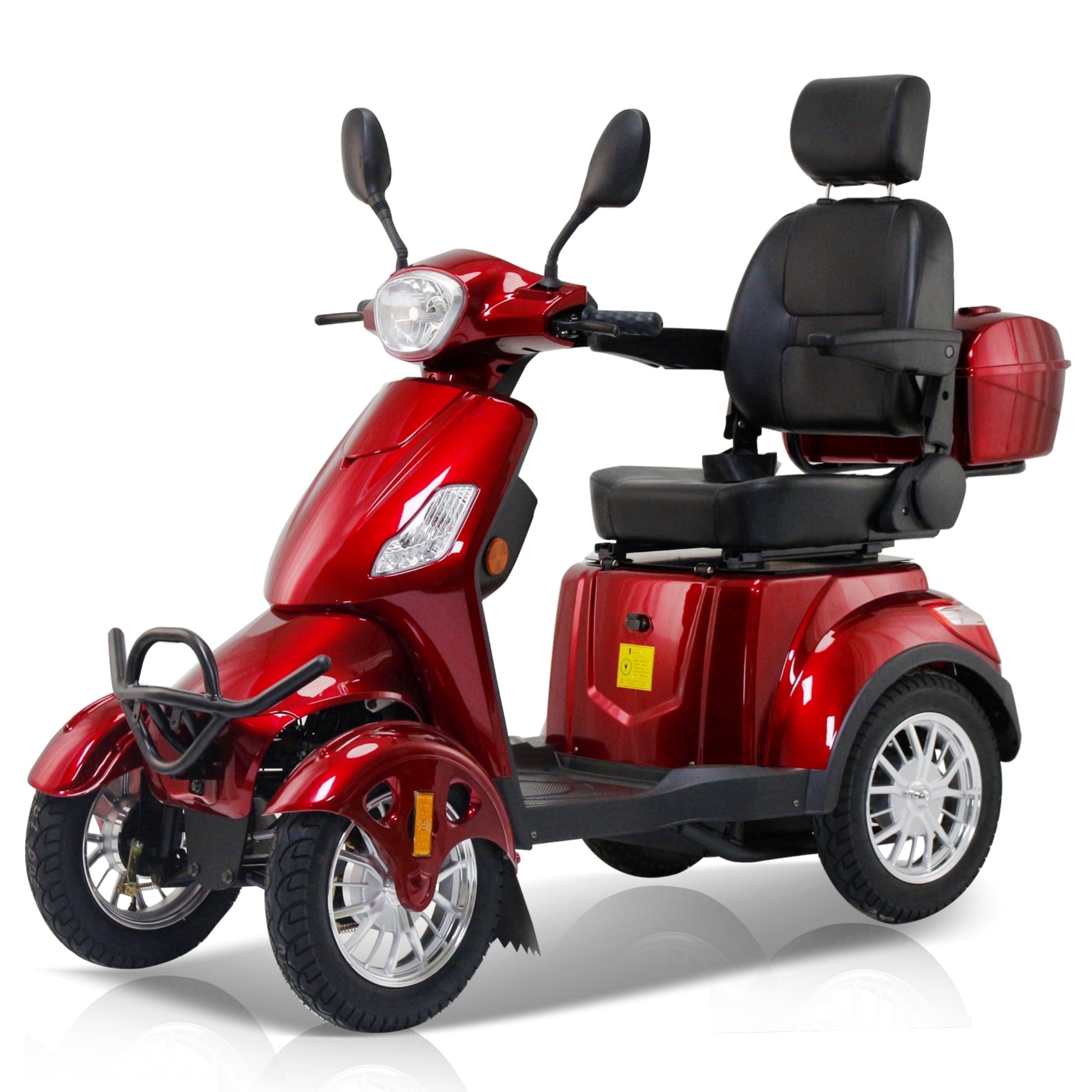 QEEKA Heavy Duty 4-Wheel Mobility Scooter, Electric Powered Chair, 800W, 500 lb Limit