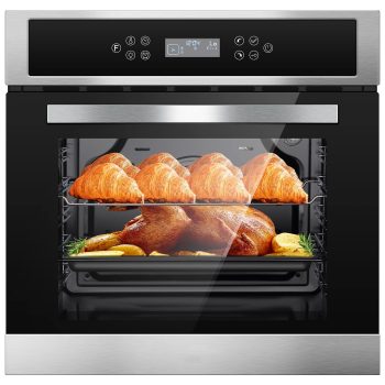 Sunmaki 24" Built-in Electric Single Wall Oven with 11 Functions and 8 Automatic Recipes