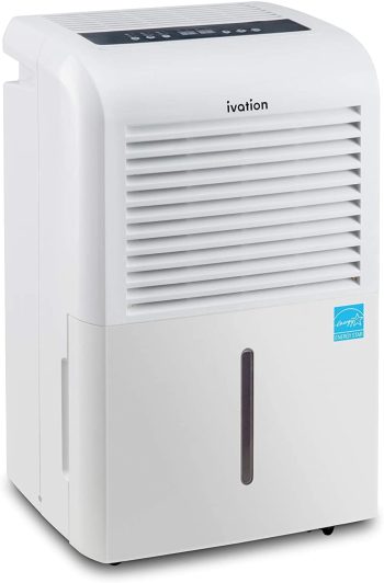IVATION 4,500 Sq Ft Dehumidifier with Pump, Large Capacity, Washable Filter, Auto-Defrost, Humidity Control, Hose Connector, Auto Shutoff