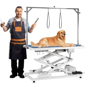 WITALYMO Electric Pet Dog Grooming Table, 8"-44.5" Adjustable Height,Professional Lift Dog Grooming Table for Large Dogs,US Plug