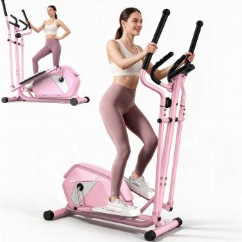 FUNMILY Ultra-Quiet Heavy Duty Elliptical Machine | 400LBS Capacity, 15-Inch Natural Stride, 14 Resistance Levels, Low Impact Cardio for Home Gym, Seniors & Small Spaces