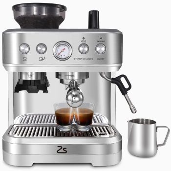 Espresso Machine with Milk Frother and Grinder 15 Bar Automatic Espresso Coffee Machine