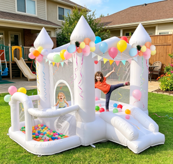 NEORIVER 9FT Castle Style White with Slide