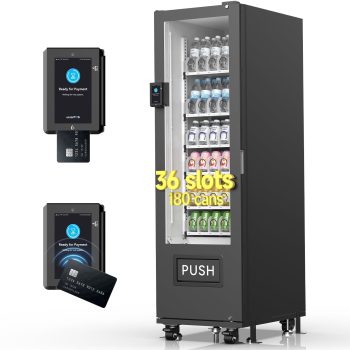 Vending Machine Snacks and Drinks Combo with Credit Card & Nfc Cashless Payment, Snack Drink Vending Machine for Offices Malls Schools