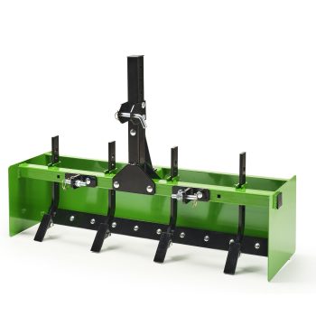 Box Blade Scraper, 46 Three-Point Hitch Tow Behind Attachments for Cat-0 Garden Lawn Mower Tractors, w/12mm Thicken Shank, Great for Leveling, Grading, Landscaping and More