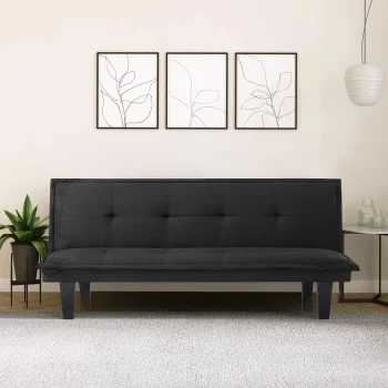 Modern Faux Suede Convertible Futon Sofa Bed,Upholstered Futon Couch with 3 Adjustable Backrest Angles,Suitable for Apartment,Living Room,Small Space