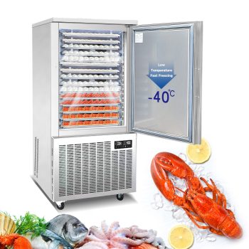 Kolice Commercial 15 Trays Blast Chiller, Blast Freezer with Food Probe,Lowest temp: -40F for Restaurants,Canteens,Schools,Hotels