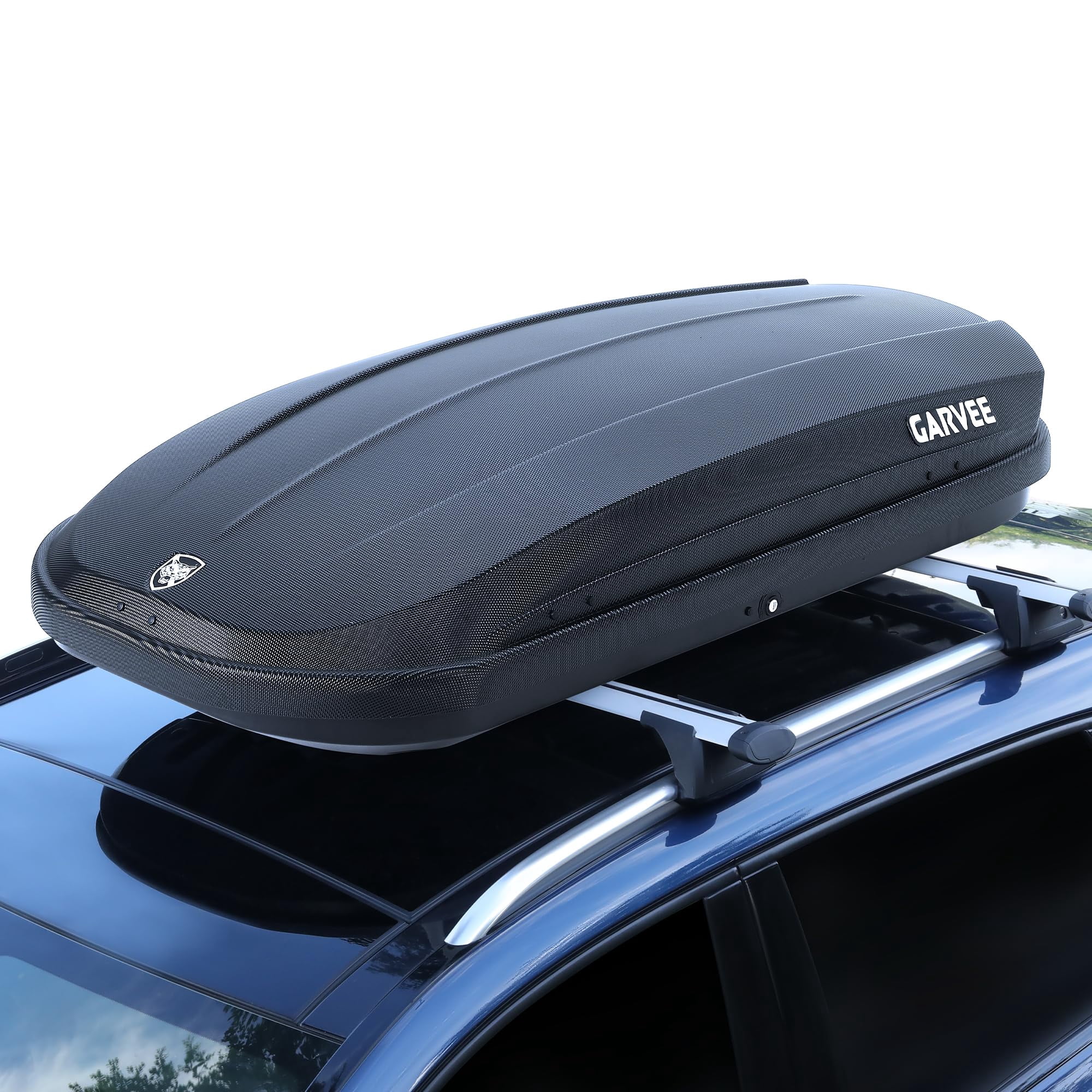 Rooftop Cargo Box Carrier,Dual-Side Opening Roof Mount Travel Luggage Storage Capacity,165 LBS Weight Capacity Vehicle Hard-Shell Carriers with Secure Straps&Keys,Black(12 Cubic Feet)