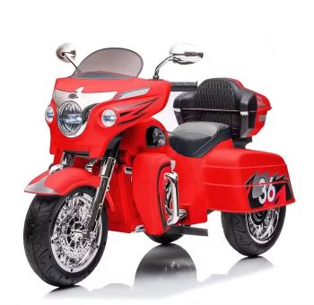 taoruifang 12V Electric Motorcycle, 3-Wheel 2-Seat, Key Start, Red, Indoor & Outdoor Use